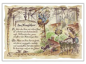 Zunftbild Kranführer - farbig