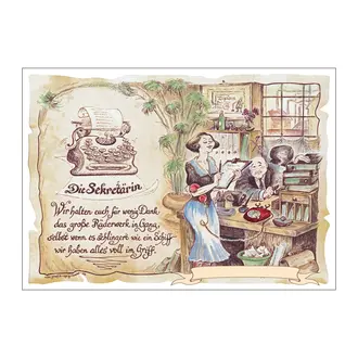 Zunftbild Sekretärin mit Wunschtext