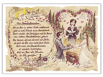 Zunftbild Standesbeamte - farbig