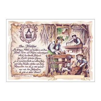 Bild Tischler mit Wunschtext