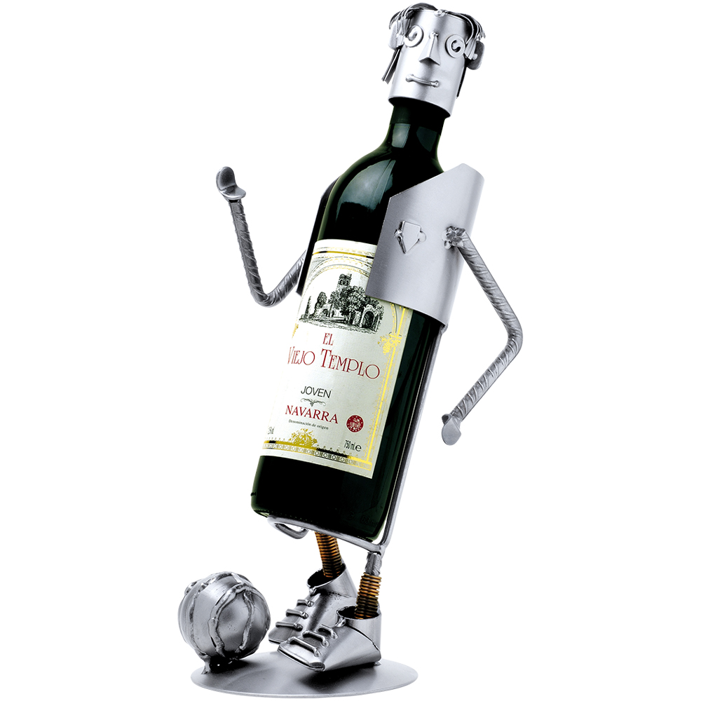 Weinflaschenhalter Fußballspieler