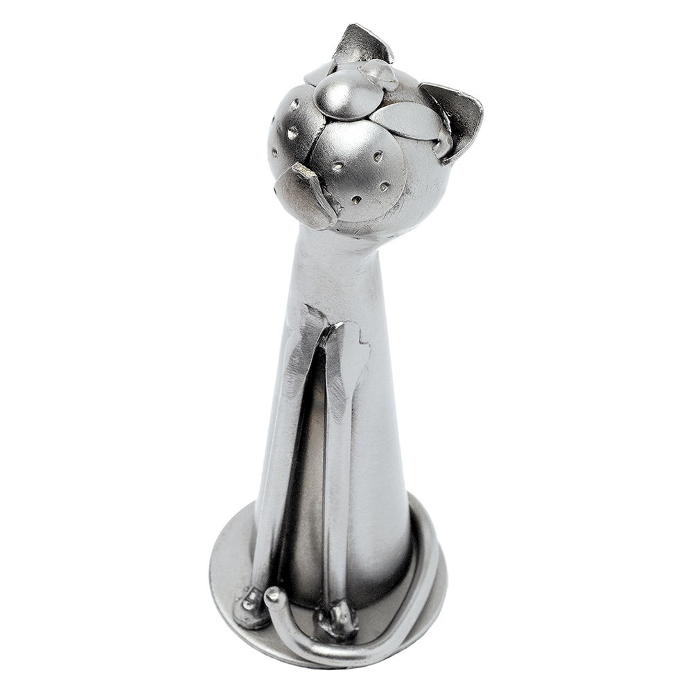 Der kleine günstig Kaufen-Metallfigur Katze. Metallfigur Katze <![CDATA[Geben Sie einen Wunschtext an, wird das Schraubenmännchen gegen Aufpreis mit einem kleinen Schild mit Kette geliefert. Auf dem Schild ist Platz für eine persönliche Botschaft, eine Widmung, Glückwünsche oder e