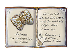 Artelithschild als Buch für Ehrungen und besondere Anlässe Größe: 20×13 cm