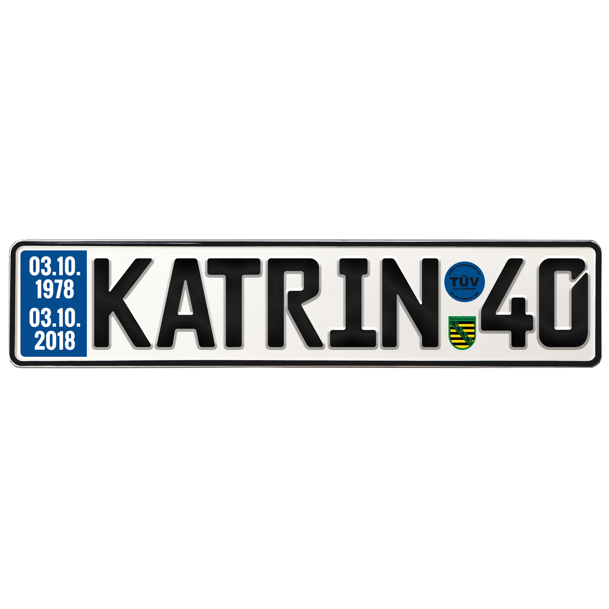 Geschenk zum 40. Geburtstag – Schild mit TÜV