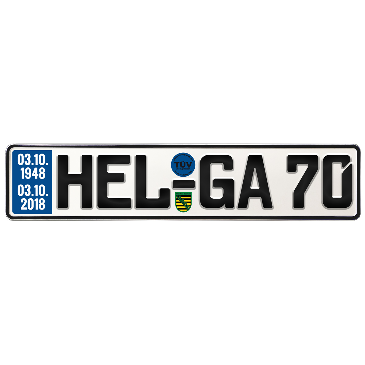 Geschenk zum 70. Geburtstag – Schild mit TÜV