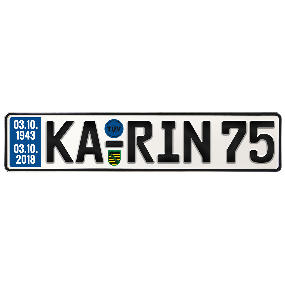 Geschenk zum 75. Geburtstag – Schild mit TÜV