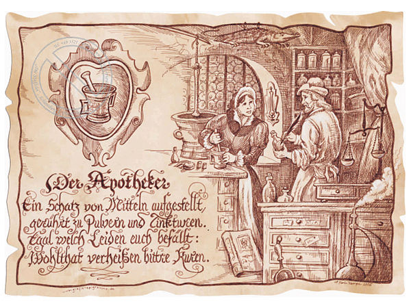 on The günstig Kaufen-Zunftbild Apotheker auf Antikpapier im A4-Format. Zunftbild Apotheker auf Antikpapier im A4-Format <![CDATA[Der Versand des Bildes mit dem optional erhältlichen Bilderrahmen erfolgt in 2 getrennten Lieferungen.]]>. 