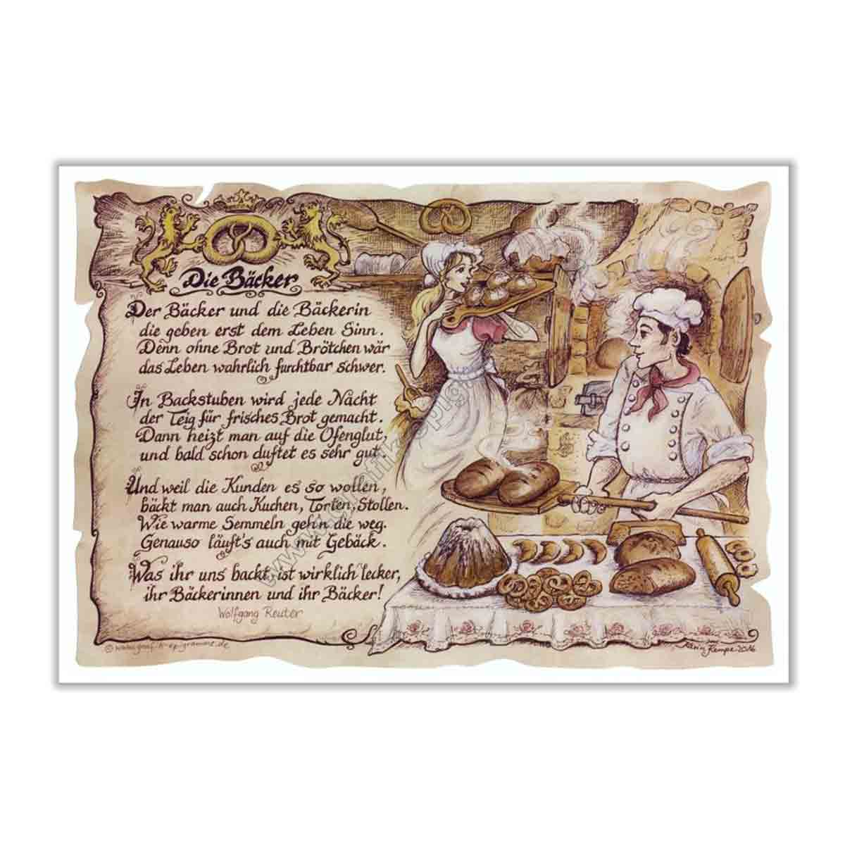 cker günstig Kaufen-Zunftbild Bäcker auf Antikpapier im A4-Format. Zunftbild Bäcker auf Antikpapier im A4-Format <![CDATA[Der Versand des Bildes mit dem optional erhältlichen Bilderrahmen erfolgt in 2 getrennten Lieferungen.]]>. 