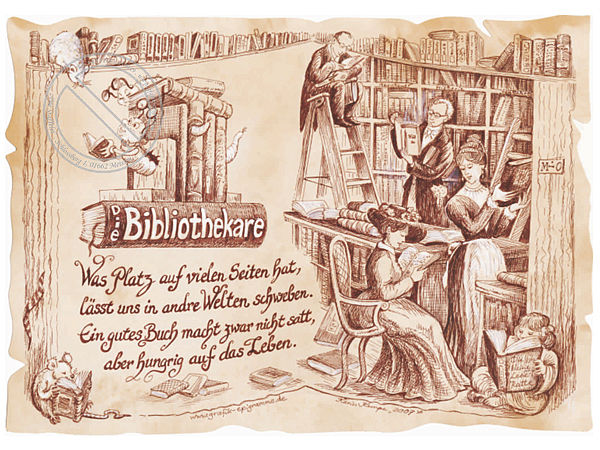 on The günstig Kaufen-Zunftbild Bibliothekar auf Antikpapier im A4-Format. Zunftbild Bibliothekar auf Antikpapier im A4-Format <![CDATA[Der Versand des Bildes mit dem optional erhältlichen Bilderrahmen erfolgt in 2 getrennten Lieferungen.]]>. 