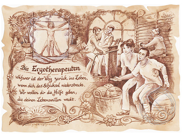 on The günstig Kaufen-Zunftbild Ergotherapeut auf Antikpapier im A4-Format. Zunftbild Ergotherapeut auf Antikpapier im A4-Format <![CDATA[Der Versand des Bildes mit dem optional erhältlichen Bilderrahmen erfolgt in 2 getrennten Lieferungen.]]>. 