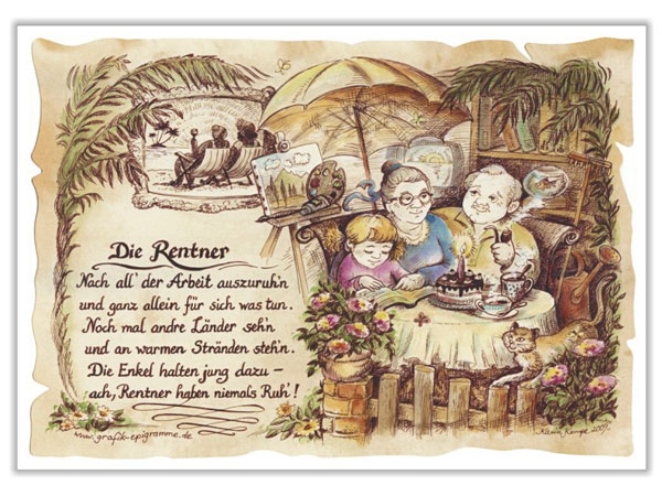 mit dem günstig Kaufen-Zunftbild Rentner auf Antikpapier im A4-Format. Zunftbild Rentner auf Antikpapier im A4-Format <![CDATA[Der Versand des Bildes mit dem optional erhältlichen Bilderrahmen erfolgt in 2 getrennten Lieferungen.]]>. 