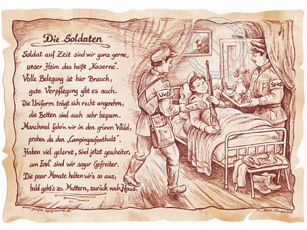 mit dem günstig Kaufen-Zunftbild Soldat auf Antikpapier im A4-Format. Zunftbild Soldat auf Antikpapier im A4-Format <![CDATA[Der Versand des Bildes mit dem optional erhältlichen Bilderrahmen erfolgt in 2 getrennten Lieferungen.]]>. 
