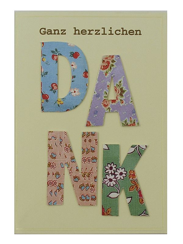 Klappkarte als Grußkarte – Ganz herzlichen Dank