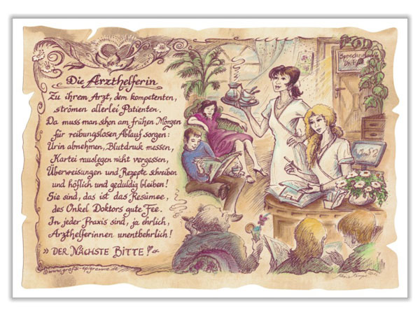 on The günstig Kaufen-Zunftbild Arzthelferin auf Antikpapier im A4-Format. Zunftbild Arzthelferin auf Antikpapier im A4-Format <![CDATA[Der Versand des Bildes mit dem optional erhältlichen Bilderrahmen erfolgt in 2 getrennten Lieferungen.]]>. 