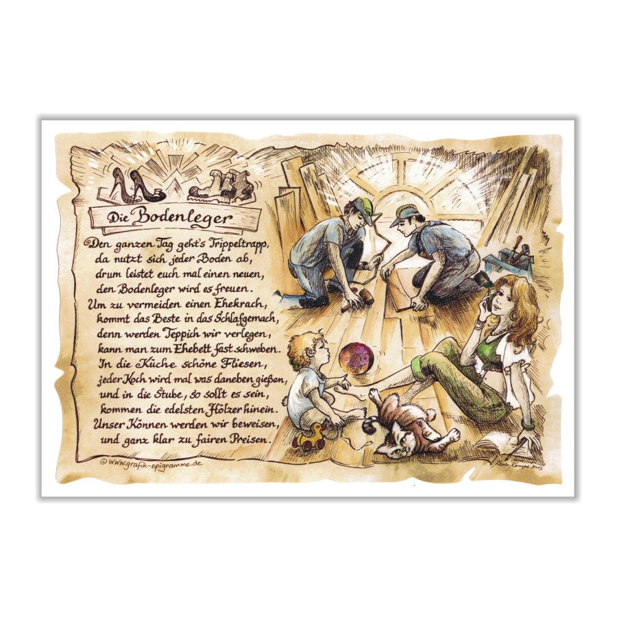 Format günstig Kaufen-Zunftbild Bodenleger auf Antikpapier im A4-Format. Zunftbild Bodenleger auf Antikpapier im A4-Format <![CDATA[Der Versand des Bildes mit dem optional erhältlichen Bilderrahmen erfolgt in 2 getrennten Lieferungen.]]>. 
