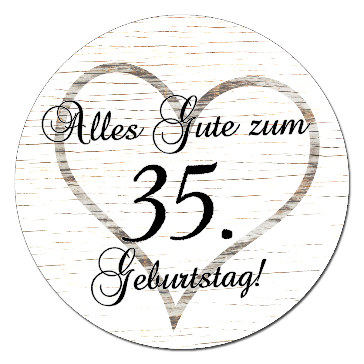 Geschenk zum 35. Geburtstag – Schild im Vintage Design