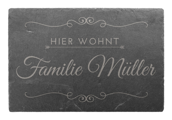 Vintage günstig Kaufen-Vintage Türschild aus Schiefer 30 x 20 cm - Design Vintage. Vintage Türschild aus Schiefer 30 x 20 cm - Design Vintage <![CDATA[Türschild aus Schiefer im Design Vintage&nbsp;- Material: Schiefer + Lasergravur- Größe: 300 x 200 mm&nbsp;Hinweis: S