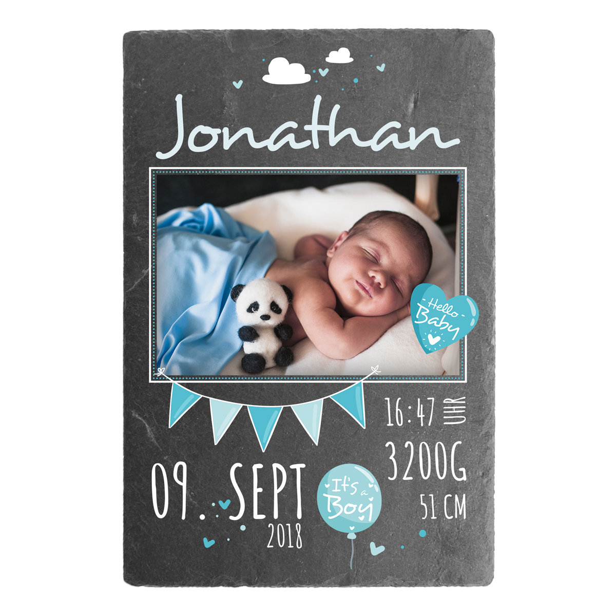 sind günstig Kaufen-Geschenk zur Geburt eines Babys Schieferschild mit Foto - 20 x 30 cm. Geschenk zur Geburt eines Babys Schieferschild mit Foto - 20 x 30 cm <![CDATA[Hinweis: Schieferschilder sind Naturprodukte mit möglichen Einschlüssen oder Verfärbungen, die kein Grund z