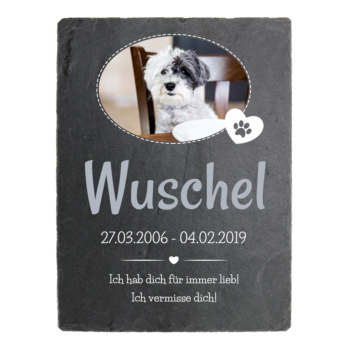 sind günstig Kaufen-Gedenkstein mit Foto aus Schiefer für Hunde 15 x 20 cm. Gedenkstein mit Foto aus Schiefer für Hunde 15 x 20 cm <![CDATA[Hinweis: Schieferschilder sind Naturprodukte mit möglichen Einschlüssen oder Verfärbungen, die kein Grund zur Reklamation sin
