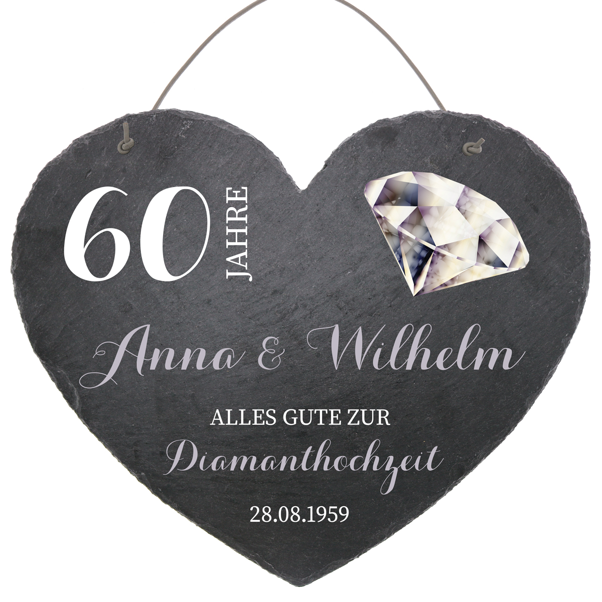 Schieferherz zum 60. Hochzeitstag Diamantene Hochzeit Größe 24 cm. Schieferherz zum 60. Hochzeitstag Diamantene Hochzeit Größe 24 cm <![CDATA[Hinweis: Schieferschilder sind Naturprodukte mit möglichen Einschlüssen oder Verfärbungen, di Ode Zum günstig Kaufen-Schieferherz zum 60. Hochzeitstag Diamantene Hochzeit Größe 24 cm. Schieferherz zum 60. Hochzeitstag Diamantene Hochzeit Größe 24 cm <![CDATA[Hinweis: Schieferschilder sind Naturprodukte mit möglichen Einschlüssen oder Verfärbungen, di