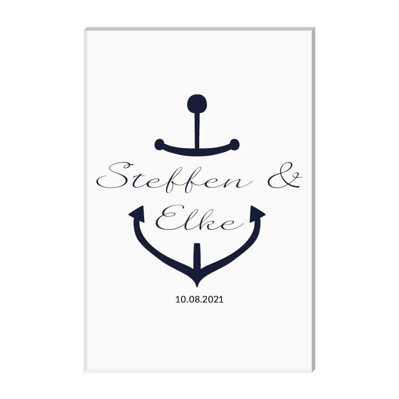 Mit Name günstig Kaufen-Maritimes Schild zur Hochzeit mit Anker,  Namen und Datum. Maritimes Schild zur Hochzeit mit Anker,  Namen und Datum . 