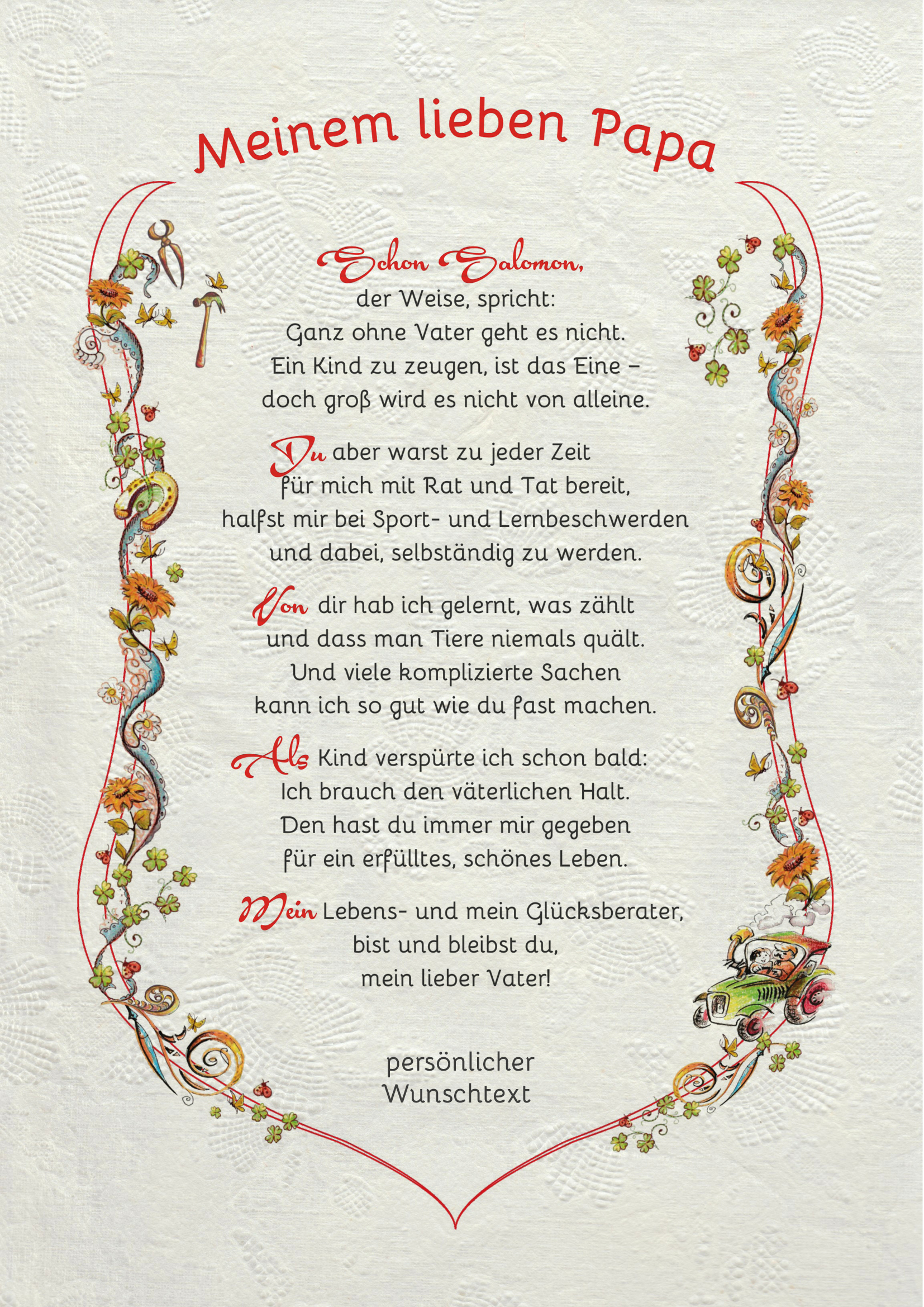 geliebten günstig Kaufen-Urkunde für den geliebten Papa - modern. Urkunde für den geliebten Papa - modern <![CDATA[Der Versand des Bildes mit dem optional erhältlichen Bilderrahmen erfolgt in 2 getrennten Lieferungen.]]>. 