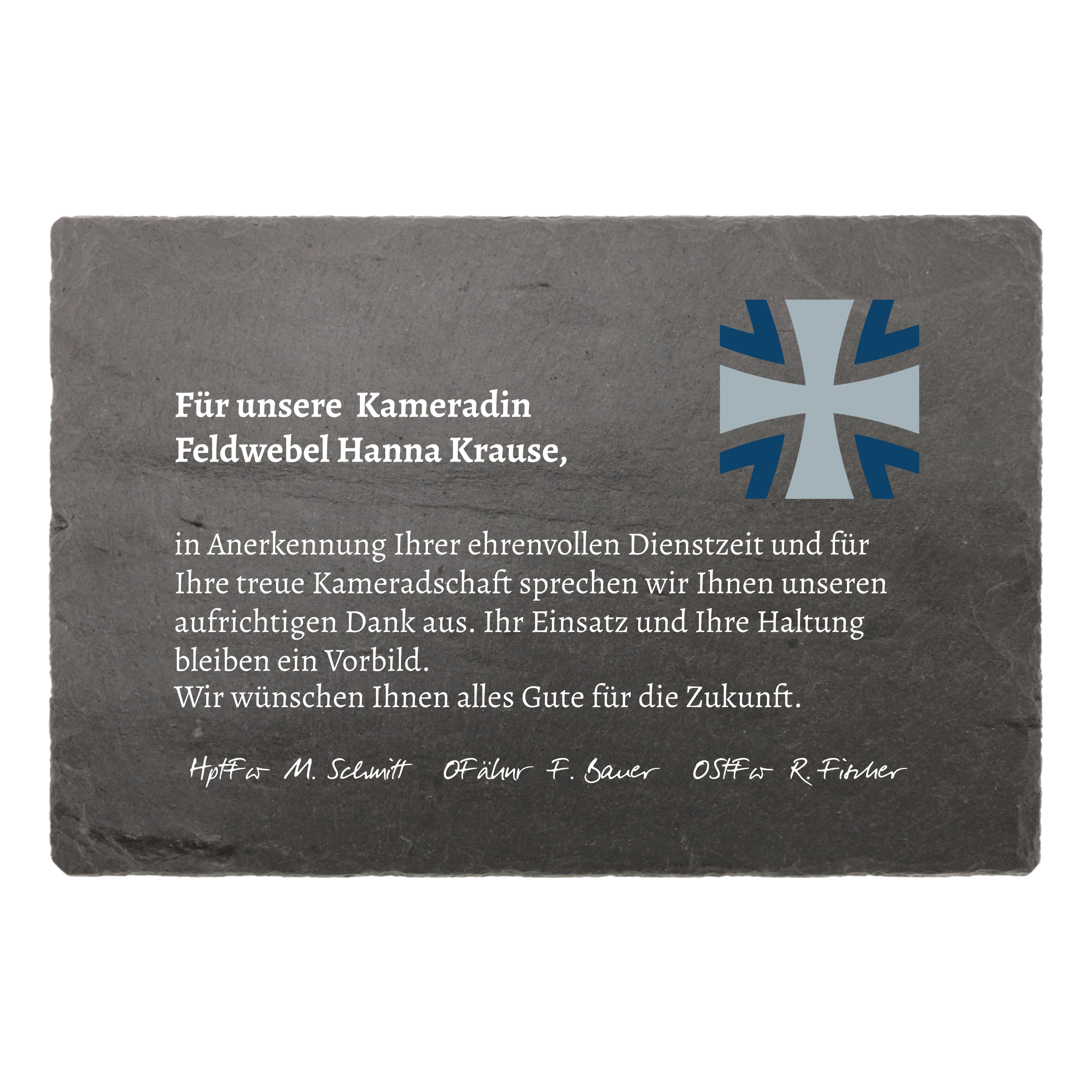 sind günstig Kaufen-Dienstauszeichnung Schieferschild mit Logo 30 x 20 cm. Dienstauszeichnung Schieferschild mit Logo 30 x 20 cm <![CDATA[Hinweis: Schieferschilder sind Naturprodukte mit möglichen Einschlüssen oder Verfärbungen, die kein Grund zur Reklamation sind. Bedruckte