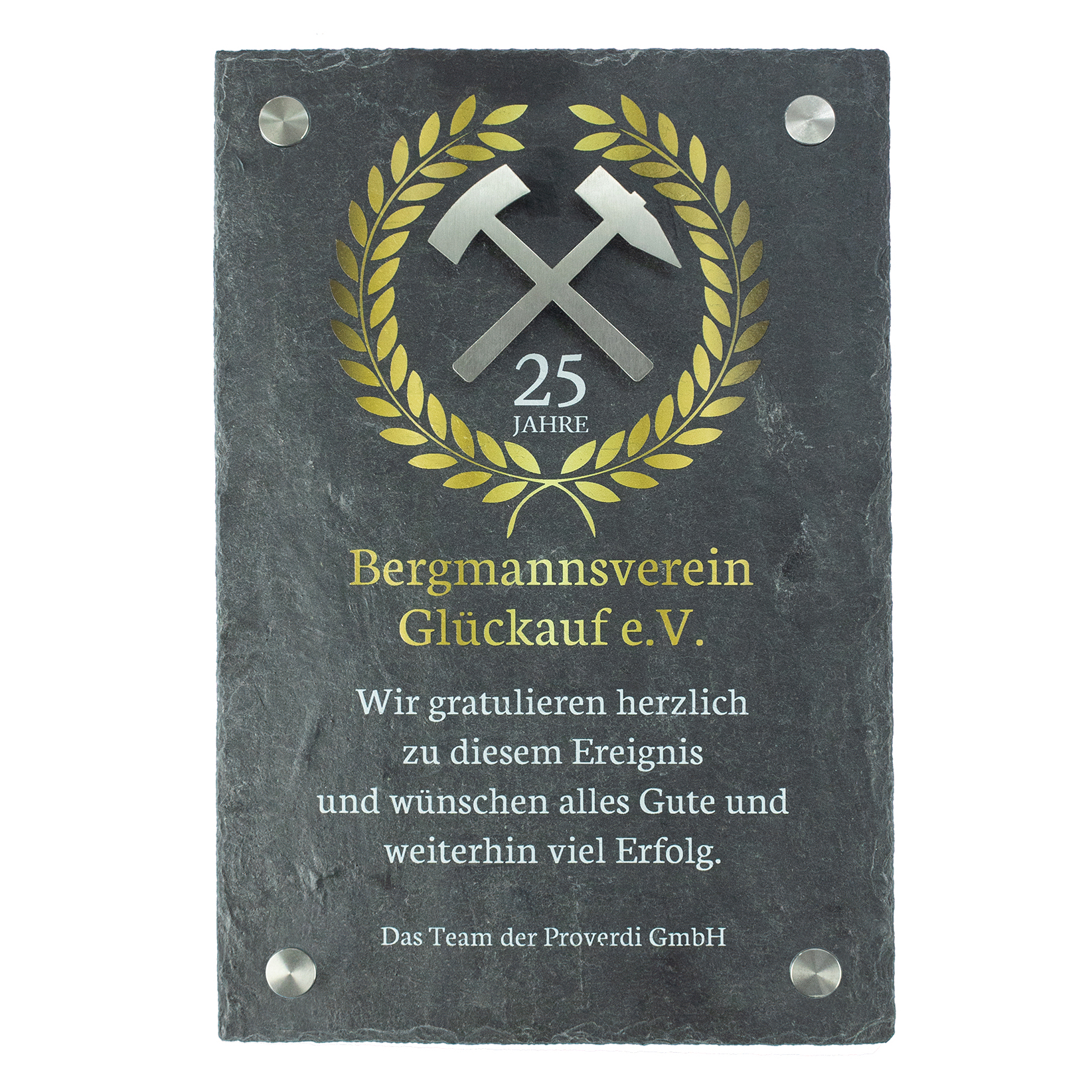 sind günstig Kaufen-Bergbaugeschenk - Schiefertafel mit Schlägel und Eisen. Bergbaugeschenk - Schiefertafel mit Schlägel und Eisen <![CDATA[Hinweis: Schieferschilder sind Naturprodukte mit möglichen Einschlüssen oder Verfärbungen, die kein Grund zur Reklamation sin