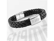 sportliches Lederarmband mit Gravur