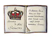 Artelithschild als Buch für Ehrungen und besondere Anlässe Größe: 20x13 cm 