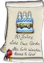 Artelithschild als Urkunde für Ehrungen und besondere Anlässe Größe: 13x18 cm