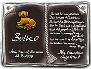 Zu Ehrungen und besondere Anlässen ein Buch als Keramikschild - Größe: …