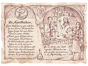 Kunstbild Apotheker - braun / schwarz
