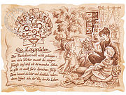 Kunstbild Logopäde - braun / schwarz