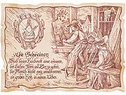 Kunstbild Schreiner - braun / schwarz