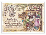 Zunftbild Wirtshaus - farbig