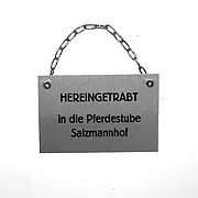 Schild mit Spruch