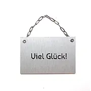 Schild Viel Glück