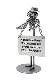 Schraubenmännchen Geiger mit Schild