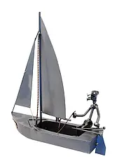 Schraubenmännchen Modellschiff Segelyacht