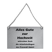 Metallschild mit Wunschtext