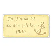 Aluschild im Vintage Look mit Wunschtext 300 x 150mm gelb