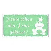 Aluschild im Vintage Look mit Wunschtext 300 x 150mm mint