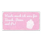 Aluschild im Vintage Look mit Wunschtext 300 x 150mm rosa