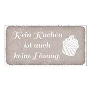 Aluschild im Vintage Look mit Wunschtext 300 x 150mm taupe