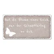 Aluschild im Vintage Look mit Wunschtext 300 x 150mm taupe