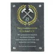 Schiefertafel als Geschenk für Bergbaufreunde