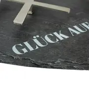 Bergbaugeschenk Schieferhzer mit Bergmannsgruß