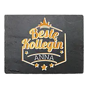 Auszeichnung für die beste Kollegin - Schiefertafel mit Name