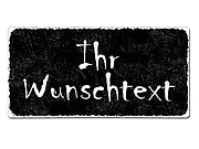 Black Vintage Schild mit Wunschtext